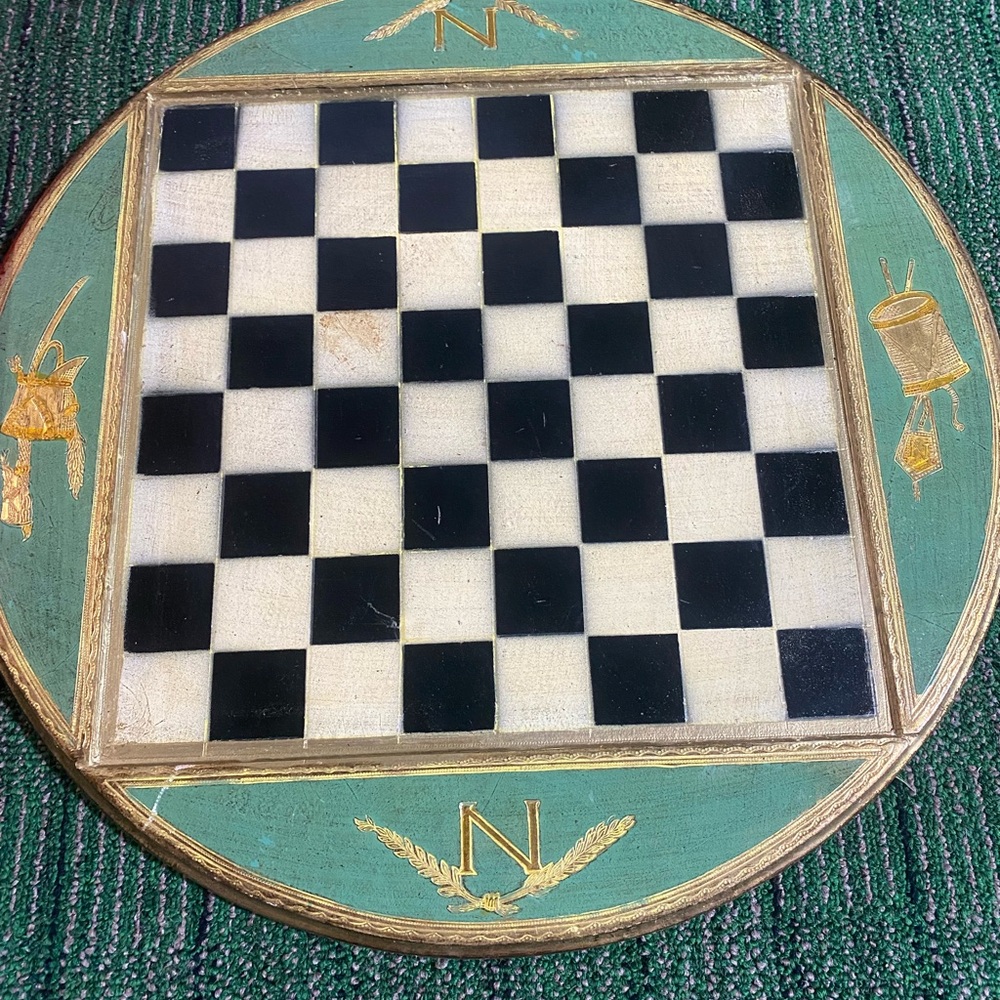 Classic Green and Black Chess Board